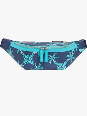 MCM Fursten Logo Beach Belt Bag with palm trees
